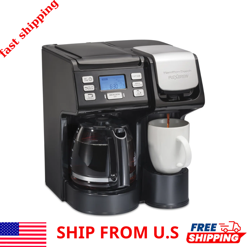 Hamilton Beach 49976 FlexBrew Trio 2-Way Coffee Maker with K-Cup Pod Compatibility