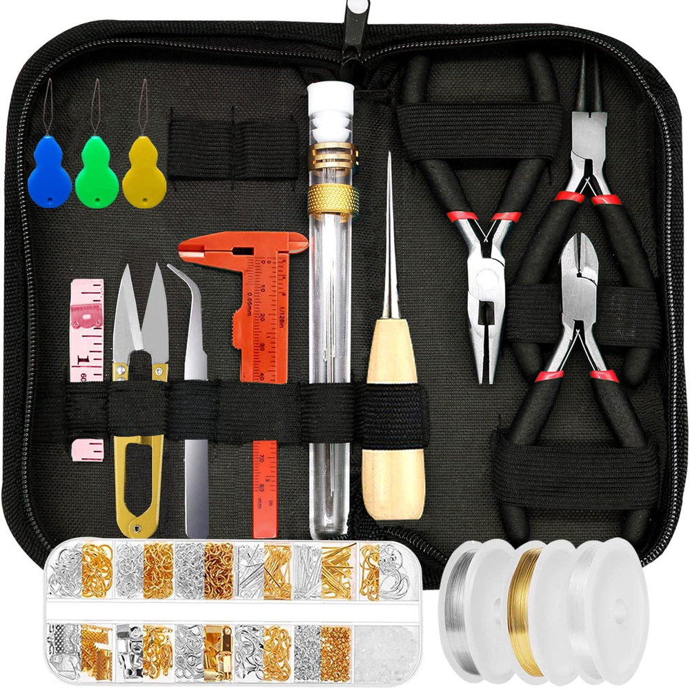 Jewelry Making Supplies Kit - 24 + 845 Pcs Jewelry Making Tools for Repair, Craf
