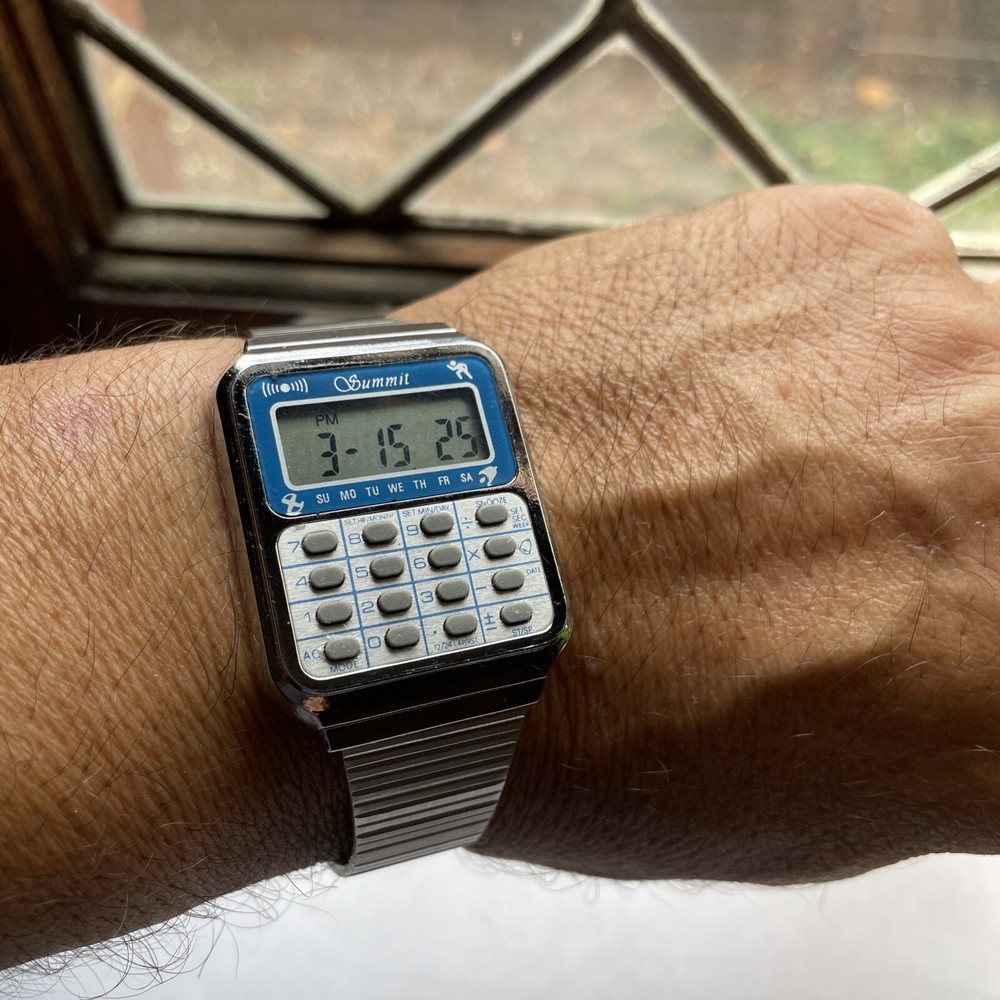 Vintage 1980’s Summit Digital Calculator /Alarm/Chrono Watch ~ Hong Kong