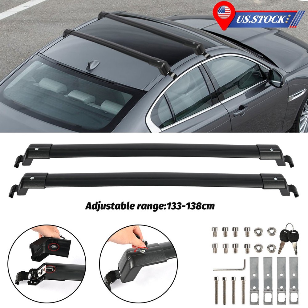 Top Roof Rack Cross Bars Luggage Cargo Carrier w/ Lock For Toyota RAV4 2019-2025