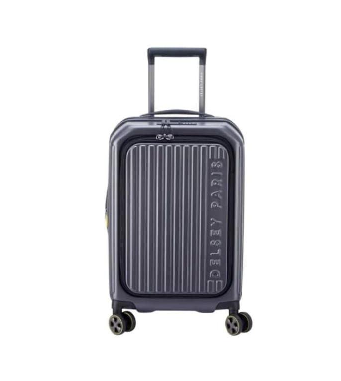 Delsey Paris 22-Inch Graphite Hardside Spinner Carry-On Luggage with Front Lid