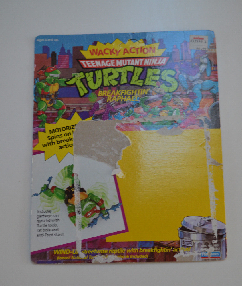 TMNT1989 breakfightin raphael cardboard back