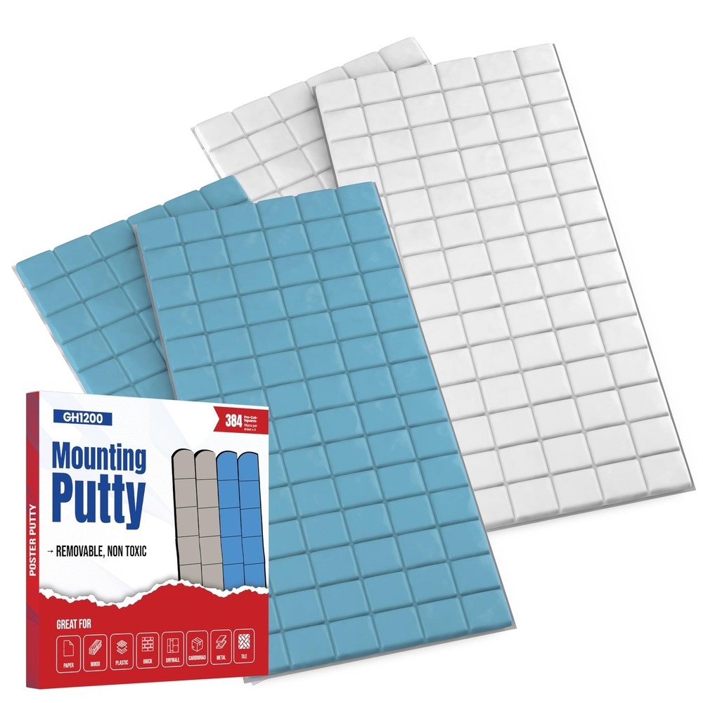 GH1200 Sticky Tack Putty, 384 pcs Poster Putty with Strong Adhesive to Hang P...