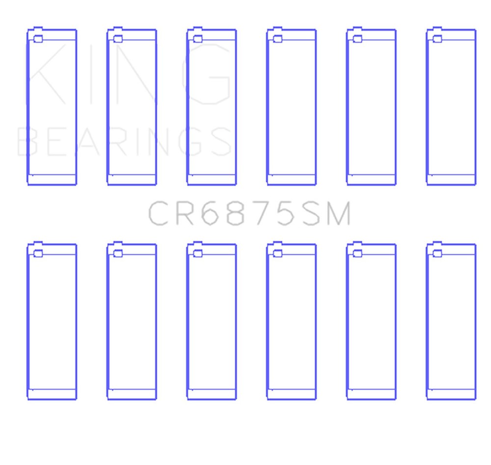 High-Performance King Engine Bearings CR6875SM0.25 Rod Bearing Set