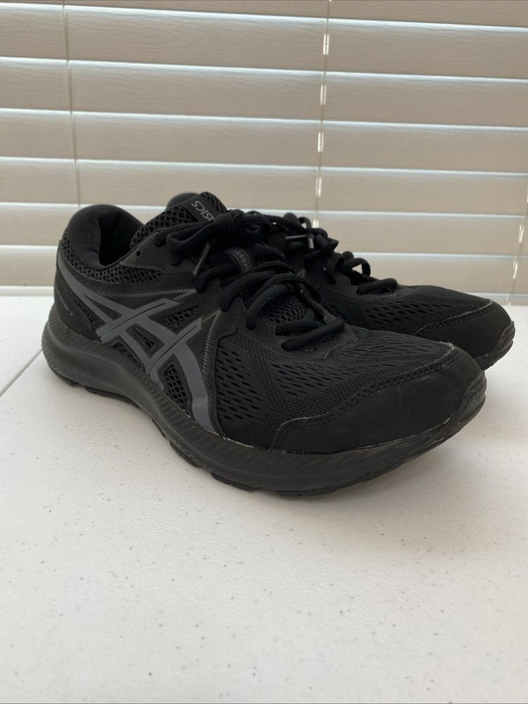 Asics Mens GEL Contend 7 Running Shoe 1011B040 Black Grey 8.5 Med Sneaker Sports