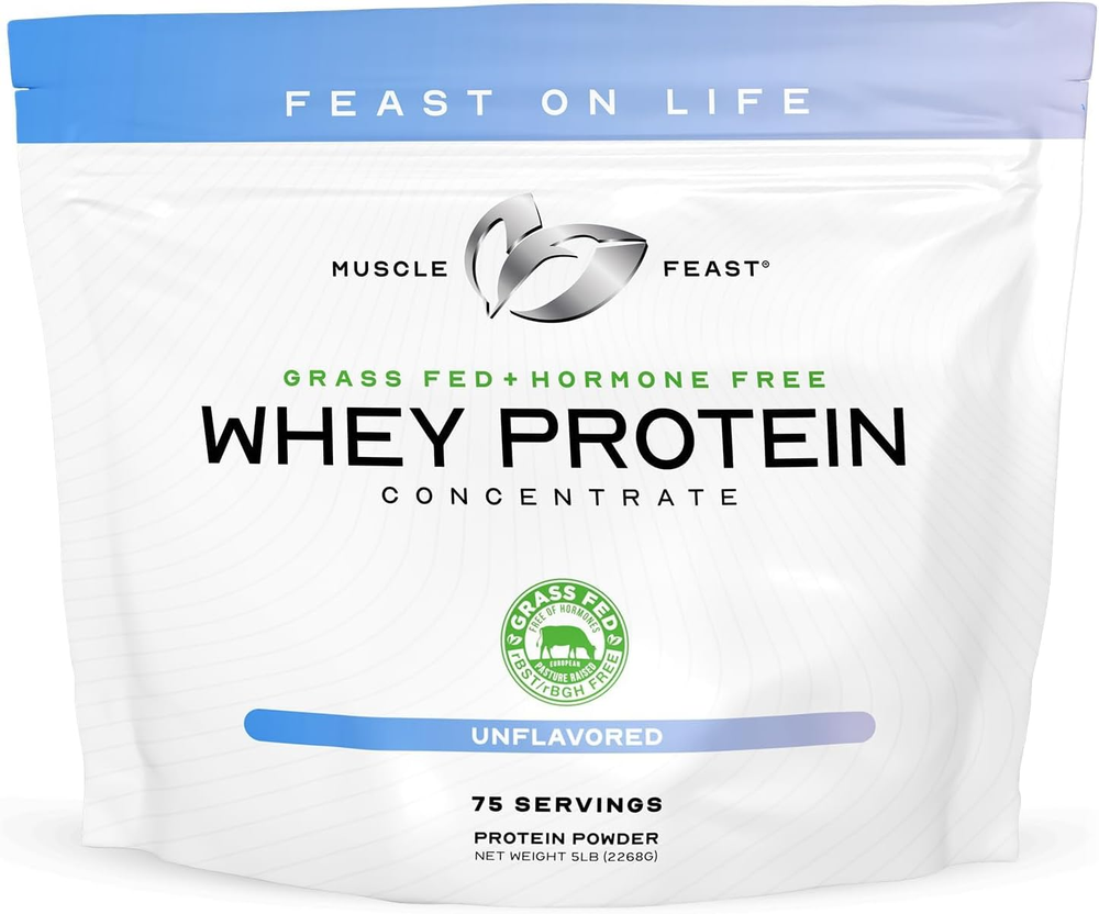 Grass-Fed Whey Protein Concentrate Powder, All Natural, Hormone Free Pasture Rai