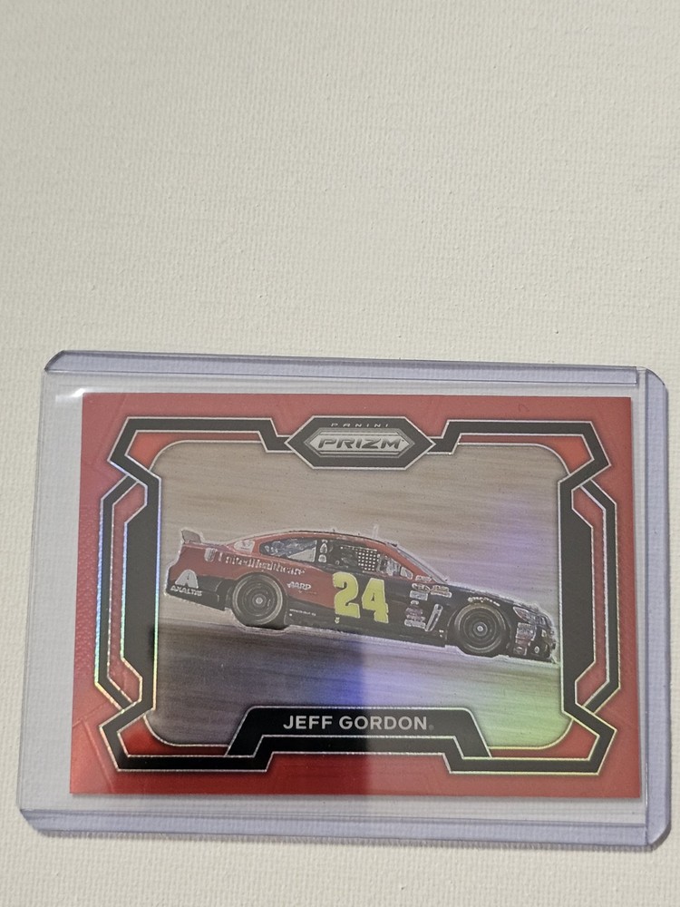 2024 Panini Prizm Racing Jeff Gordon RED Prizm /299 Color Match NASCAR Card 🏁
