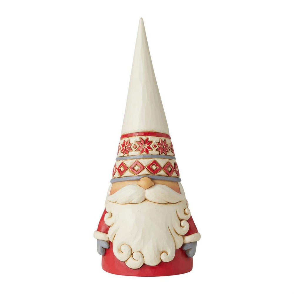Nordic Noel White Snowflake Gnome Hat for Winter Festive Style  
