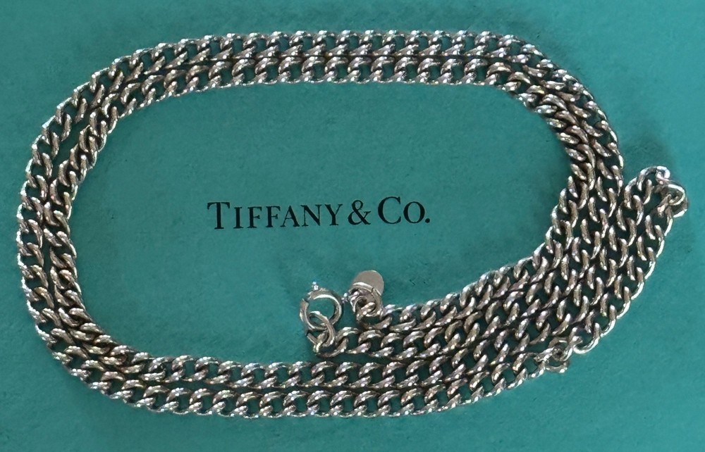 Tiffany & Co Curb Link Necklace  Sterling Silver 925 30 1/2