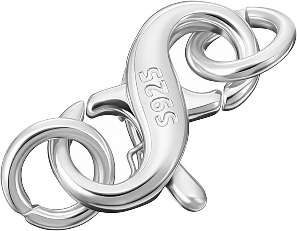 925 Sterling Silver Lobster Claw Clasp Double Opening Bracelet Clasps and Closur