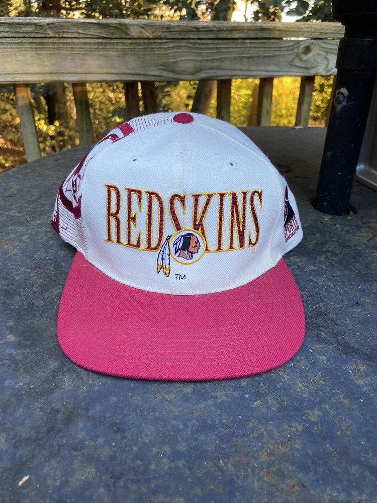 Vintage 90s Washington Redskins NFL Laser Sports Specialties Shadow Snapback Hat