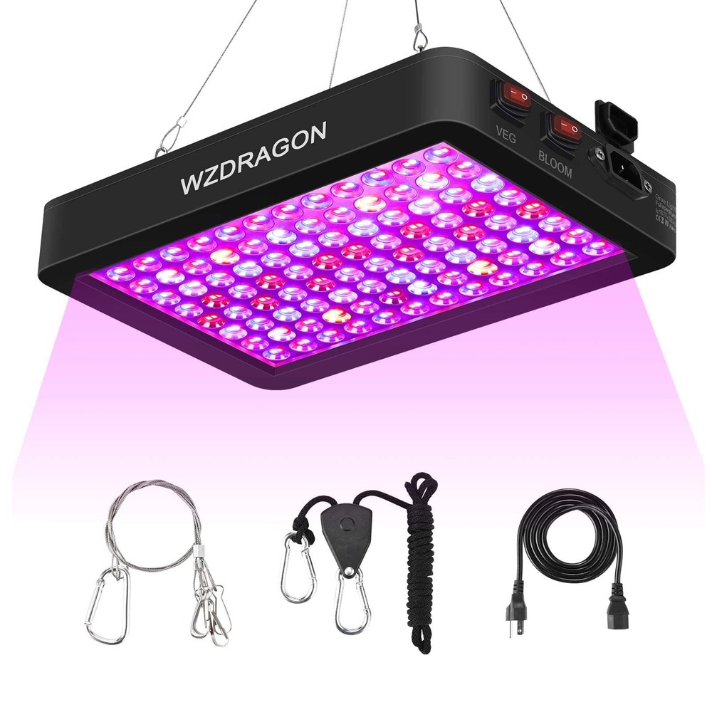 Upgraded BW1000 LED Grow Light Double Chip Full Spectrum with 10ft Cable for Indoor Plants