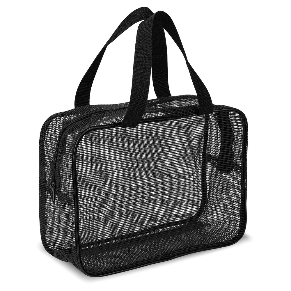 Mozeat Lens Portable Mesh Shower Caddy Bag - Black Dorm Toiletry Organizer To...
