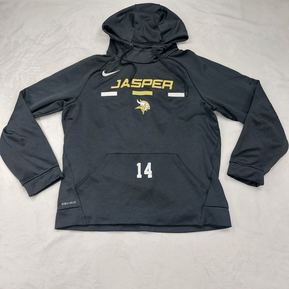 NIKE DRI-FIT MENS BLACK JASPER ALABAMA VIKINGS NUMBER 14 100% POLYESTER SIZE M