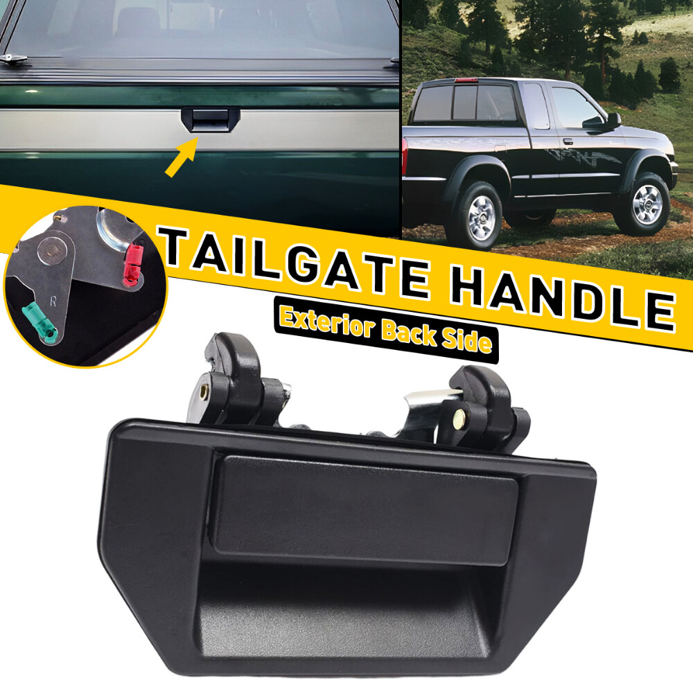 Black Tailgate Handle Latch for Liftgate Nissan Frontier D21 Pickup plastic