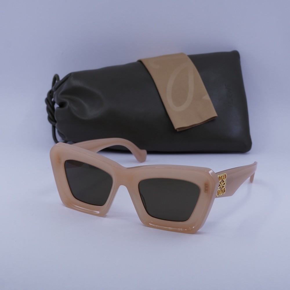 Loewe LW40145I 72E Shiny Pink/Brown 52-21-140 Sunglasses New Authentic