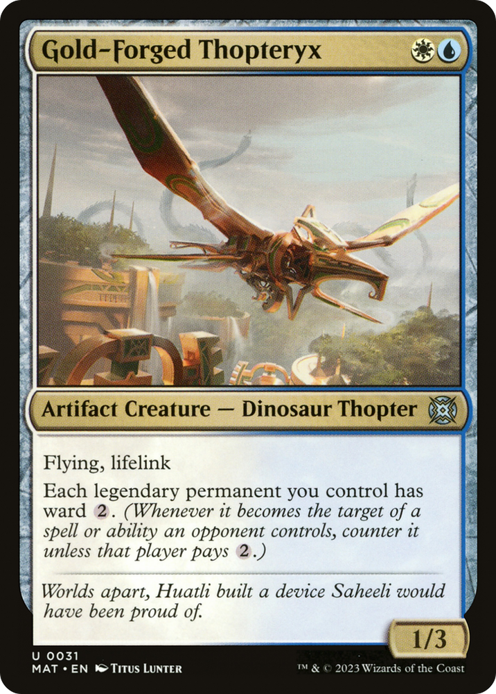Gold-Forged Thopteryx [March of the Machine: The Aftermath] Magic MTG