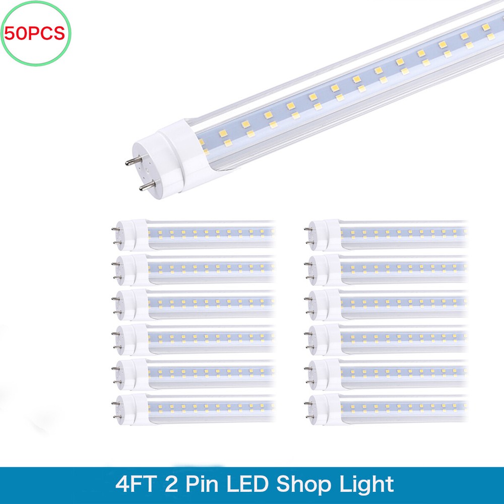 50Pack 28W 4FT T8 Led Shop Light 4 Foot Led Tube Light Bulbs G13 Clear Lens Lamp