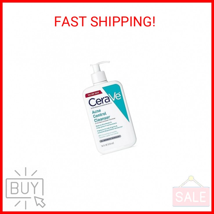 CeraVe Acne Control Cleanser with 2% Salicylic Acid & Niacinamide for Clear Skin