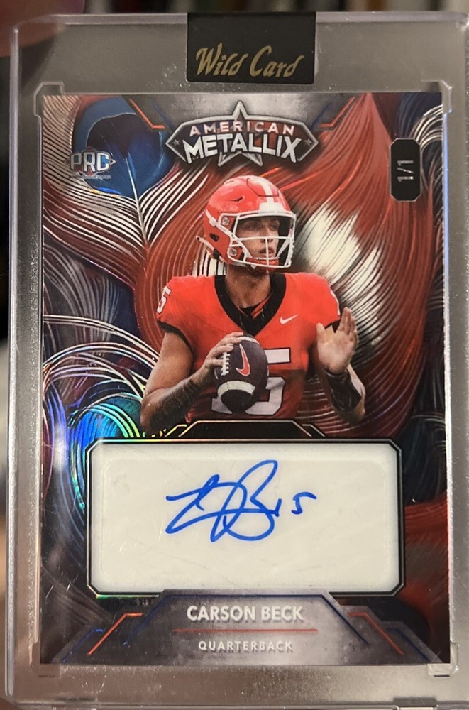 Carson Beck 1/1 Autograph American Metallix PRC Rare Collectible 🔥