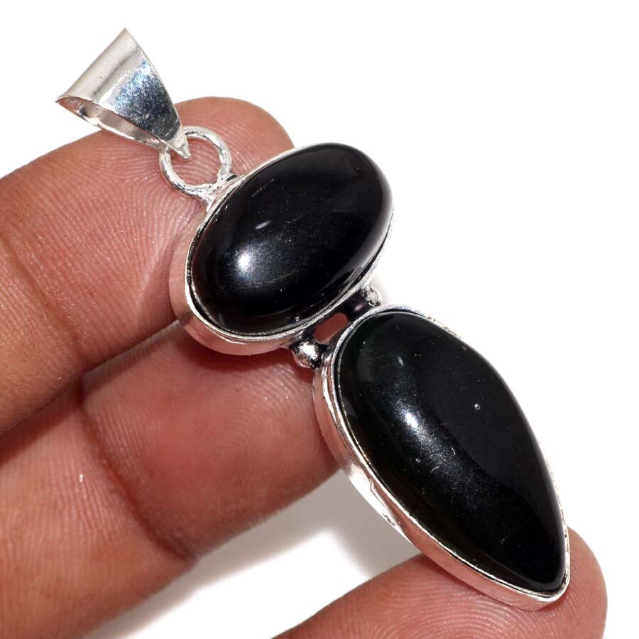 Black Onyx 925 Silver Plated Gemstone 2.1