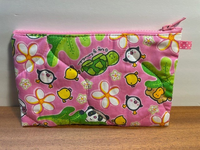 Taj of Honolulu Pink Pencil Case or Pouch Makeup Bag
