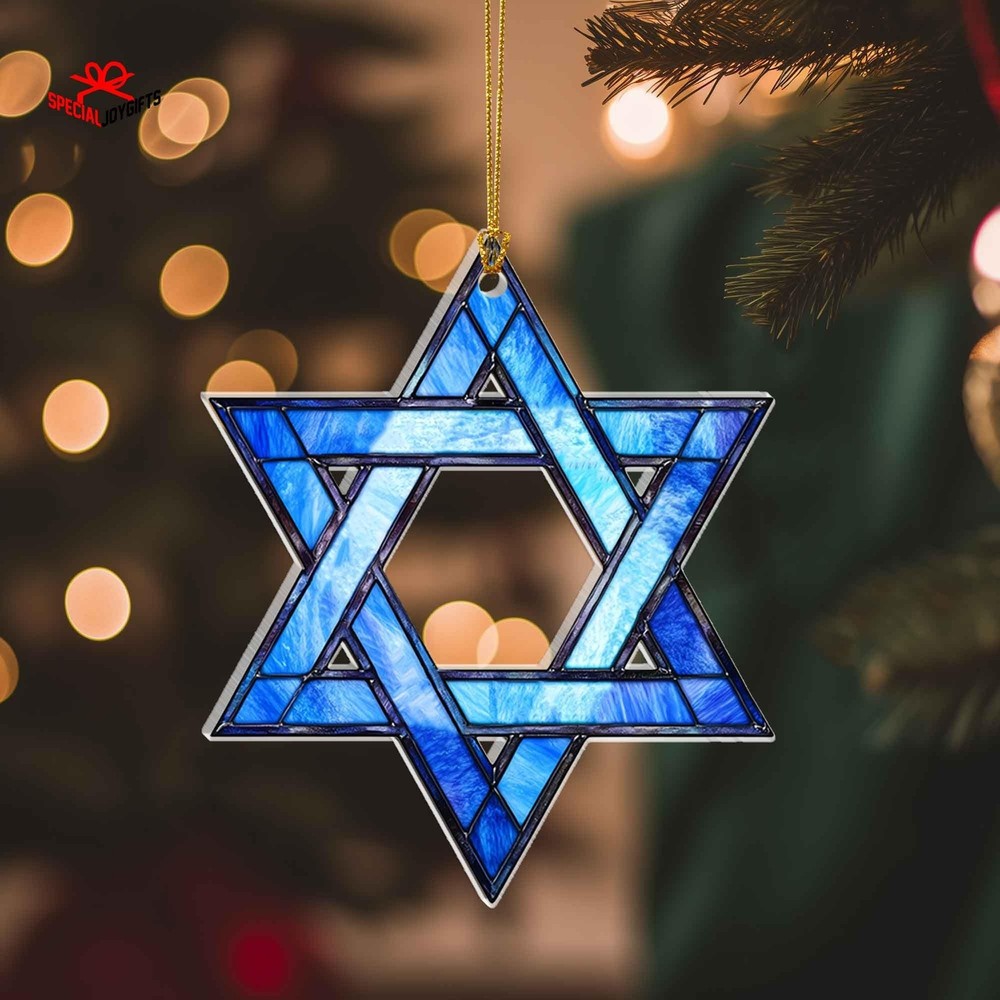 Star of David Hanukka  Jewish Acrylic Ornament  Hanukkah Ornament  Jewish Star