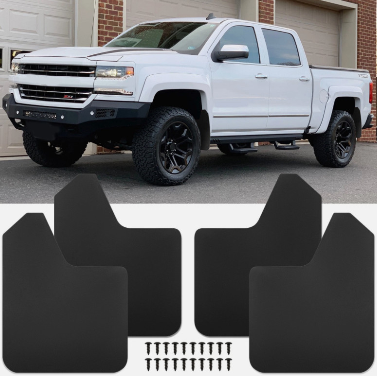 4PCS Mud Flaps Mudguards Fender Splash Guards Mudflaps For Chevy Silverado 1500