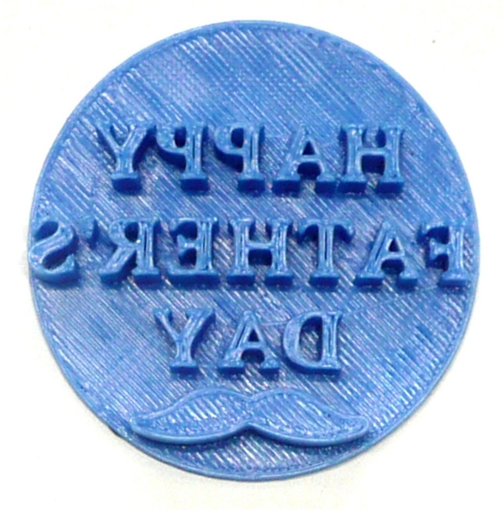 Fathers Day Mustache Block Font Cookie Stamp Embosser PR4196-image