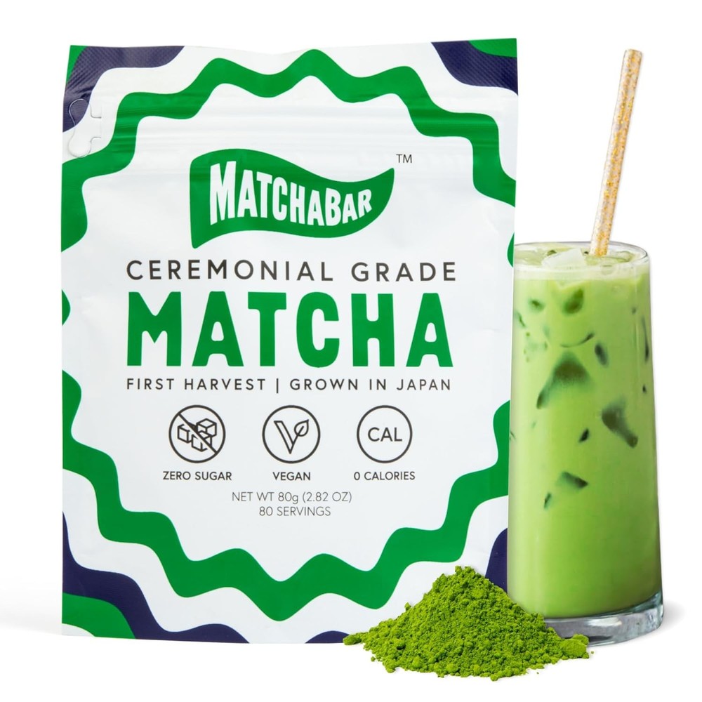 Matchabar Matcha Powder (80g) - Ceremonial Grade 2.8 Ounce (Pack of 1)