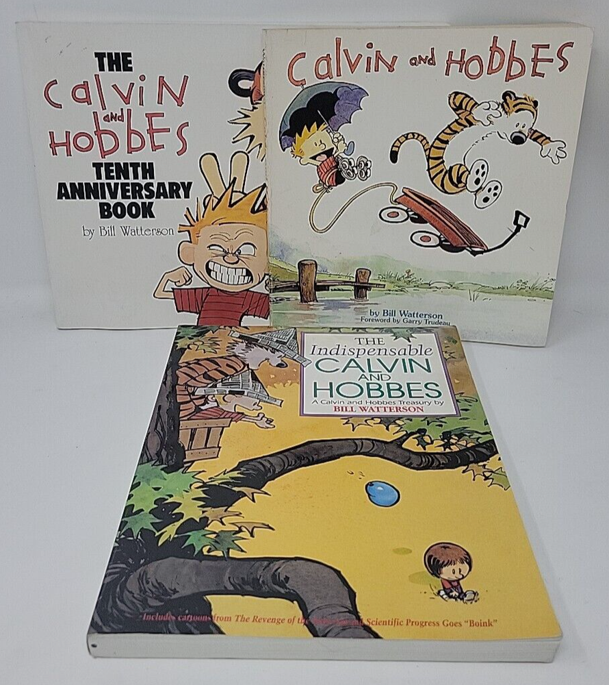 Calvin and Hobbes Vintage Comic Book Collections Lot OF 3
