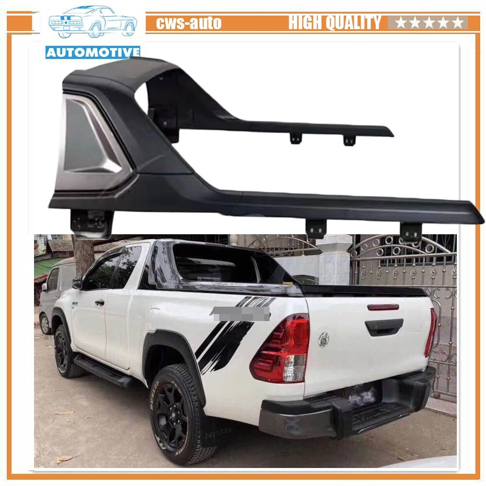 Fits for Hilux Revo 2016-2024 Roll Bar Black ABS Pickup Chase Rack Bed Bar