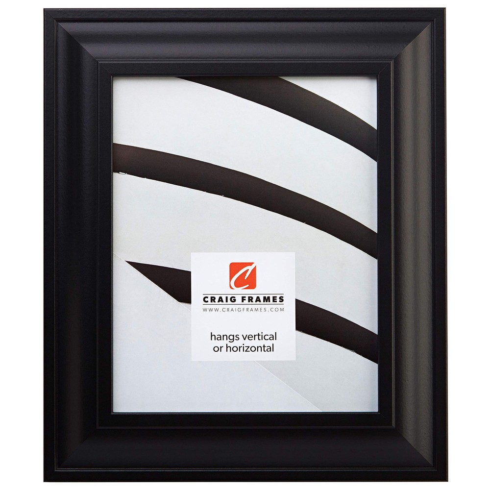 Craig Frames 14x22-Inch Smooth Wrap Black Picture Frame with 2-Inch Mat