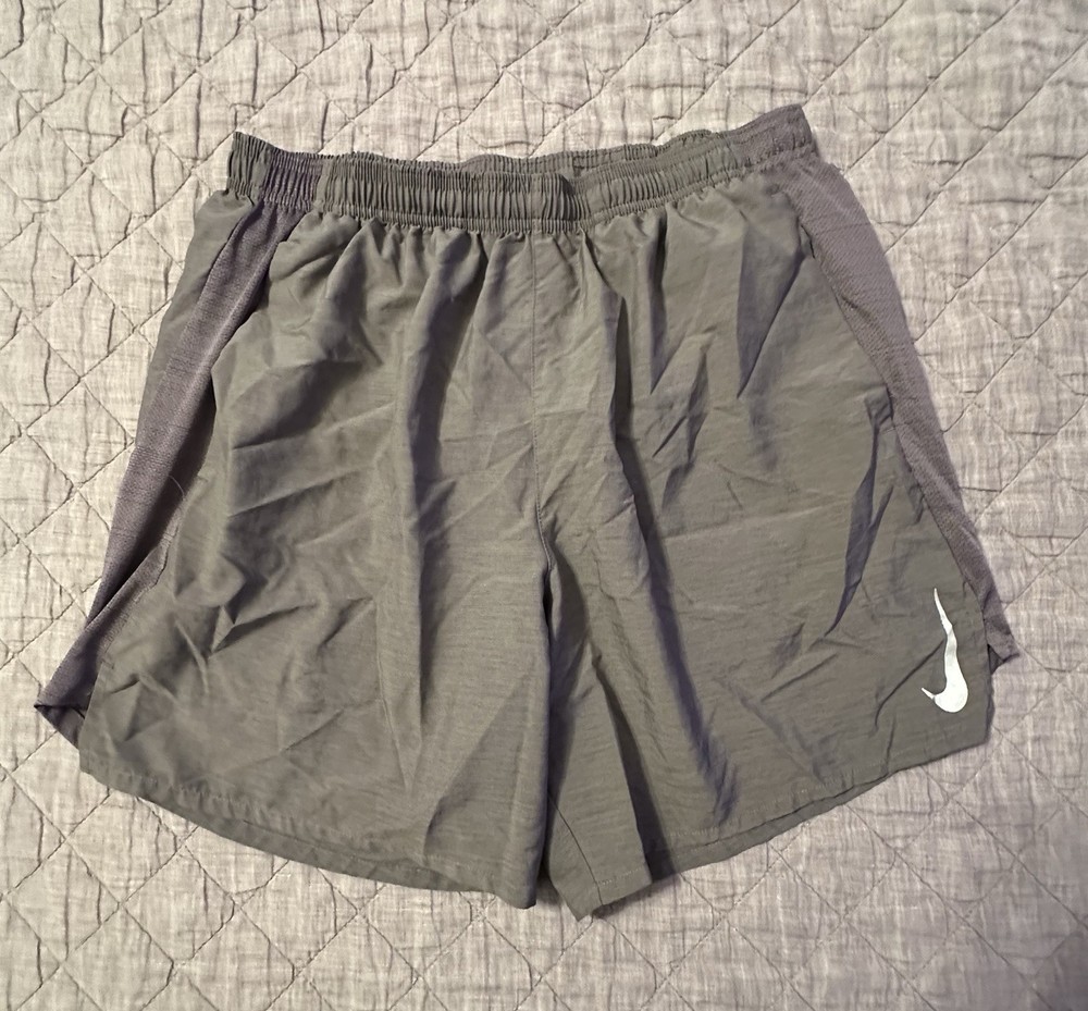 Nike Dri-FIT Running Shorts Womens Large Gray Lightweight Athletic Activewear