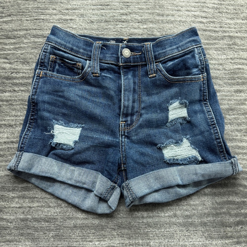Hollister Jean Shorts Size 00/000 W23 Womens High Rise Short 3