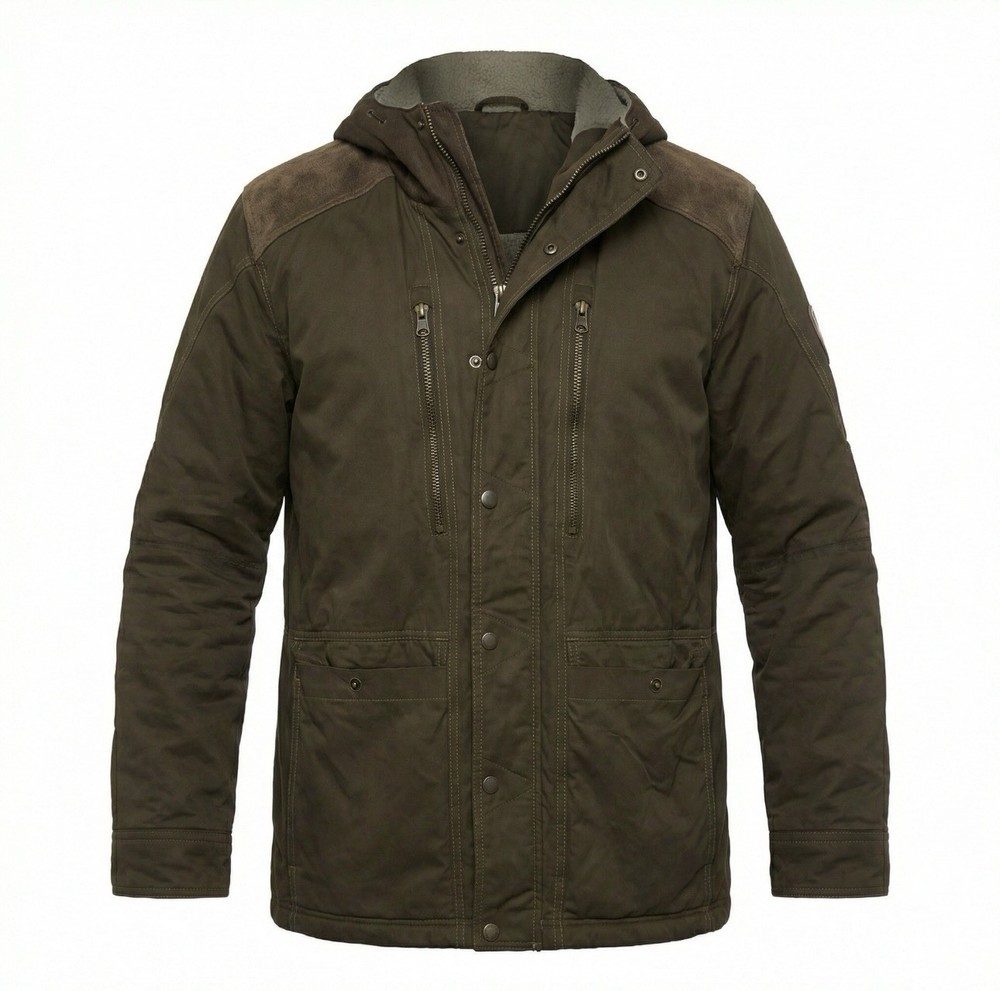 Kuhl Men's Artic Fleece Interior Hooded Jacket Size XL Olive Brown