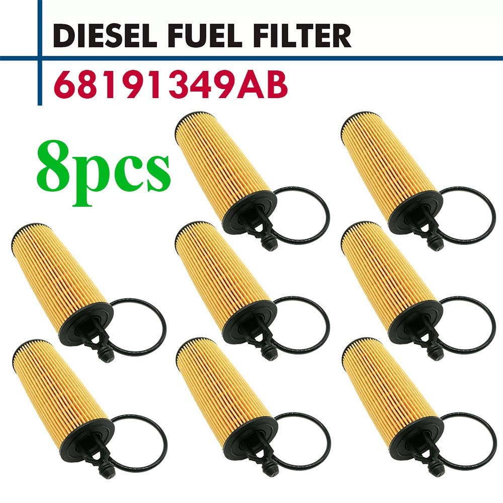 8Pack 68191349AB Oil Filter For Chrysler 300  Dodge Durango Jeep Grand Cherokee