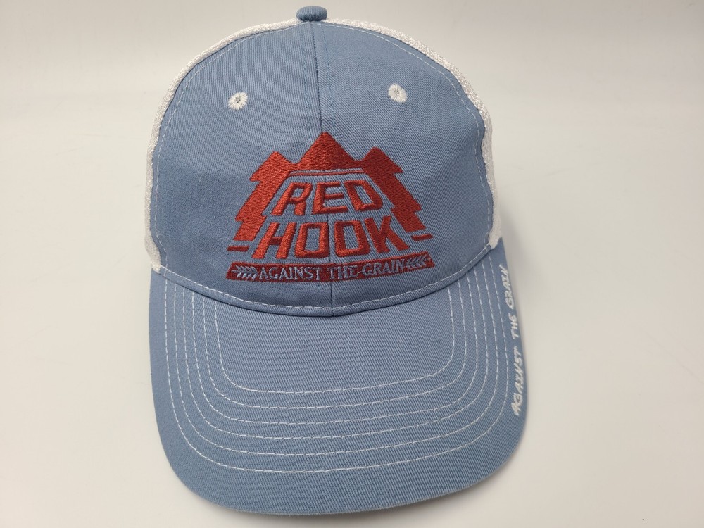 Red Hook Ale Brewery Dan Patrick Show Mesh Adjustable Hat Cap Beer Blue White