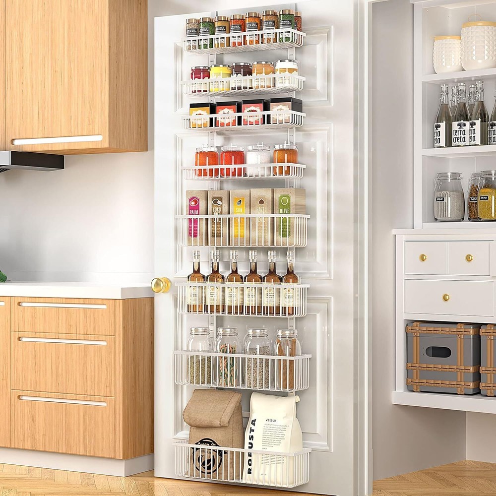Over The Door Pantry Organizer Pantry Door Shelf Kitchen Storage Hanging Basket