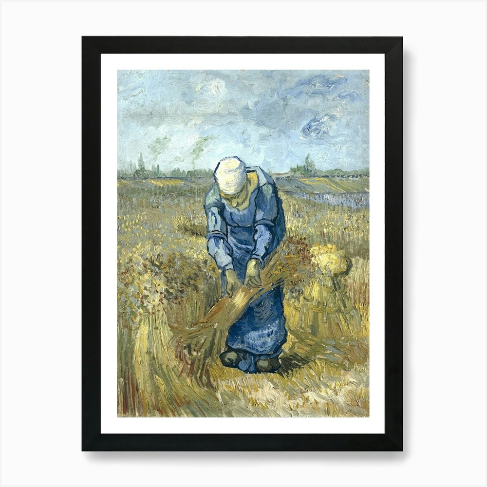 Woman In A Field Art Print Framed Wall Art Poster Canvas Print Picture