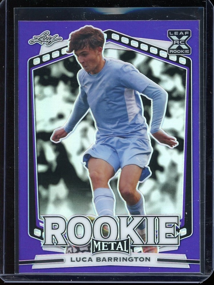2022 Leaf Metal Soccer Purple Prismatic Luca Barrington Rc #MS-13 (6/25)