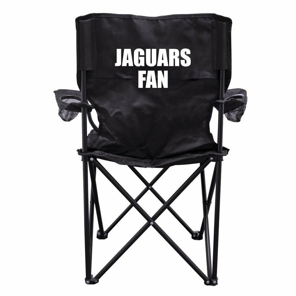 Jaguars Fan Portable Black Folding Camping Chair with Carry Bag  