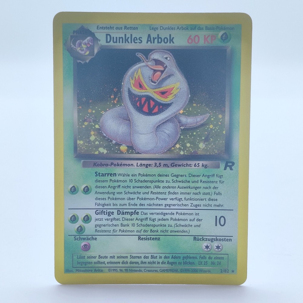Pokemon TCG Karte - Dunkles Arbok Holo - 2/82 - Team Rocket Deutsch