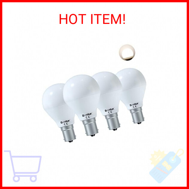 Bonlux 1156 1141 1003 12V RV Vanity LED Light Bulbs, 3W 1383 1139 20-99 BA15S Si