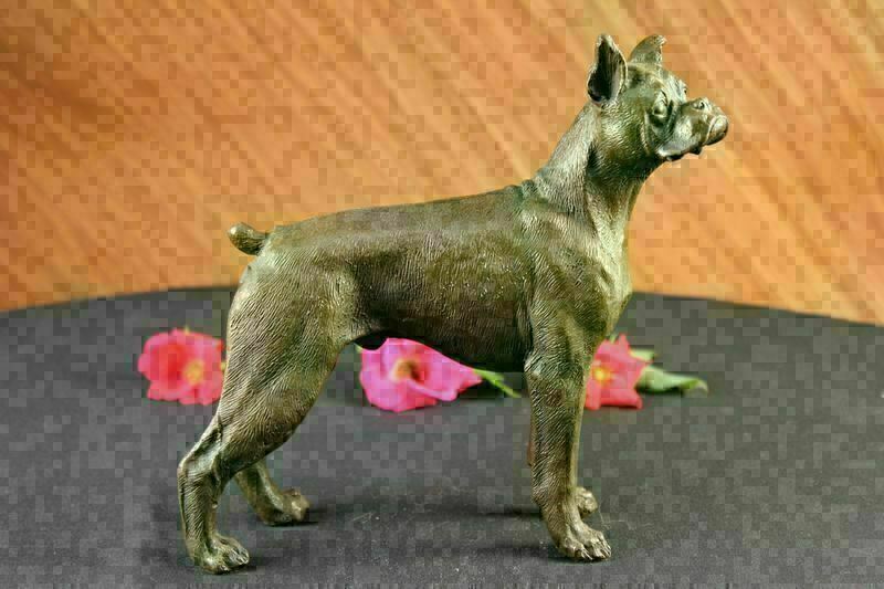 Austrian Cold Painted Bronze Boxer Dog Figure Hot Cast Animal Popular Artwork