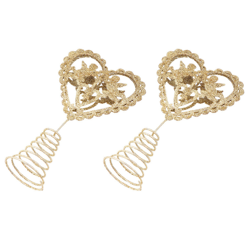 2PCS Iron Christmas Tree Ornament Treetop Decor for Festive Holiday