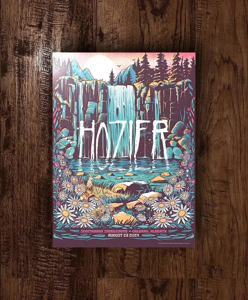Hozier Calgary AB Canada Saddledome 8/23/2024 Official Tour Concert Poster
