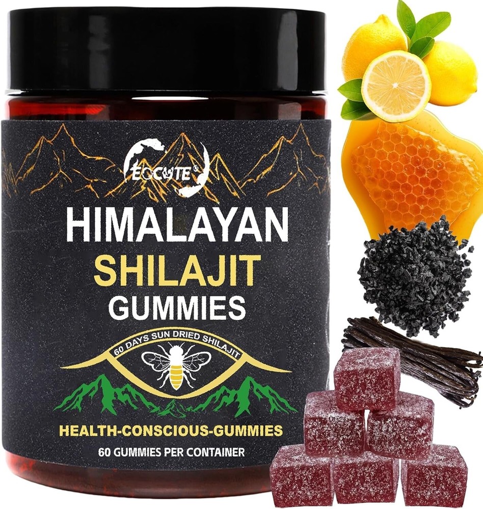 Dynamic Vitality Shilajit Gummies Pure 100% Himalayan Organic Resin Natural NEW