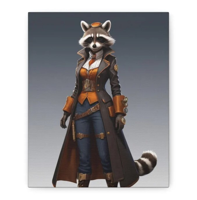 Wall Art for Fantasy Home Decor Lovers. Art Title: Rebel Raccoon