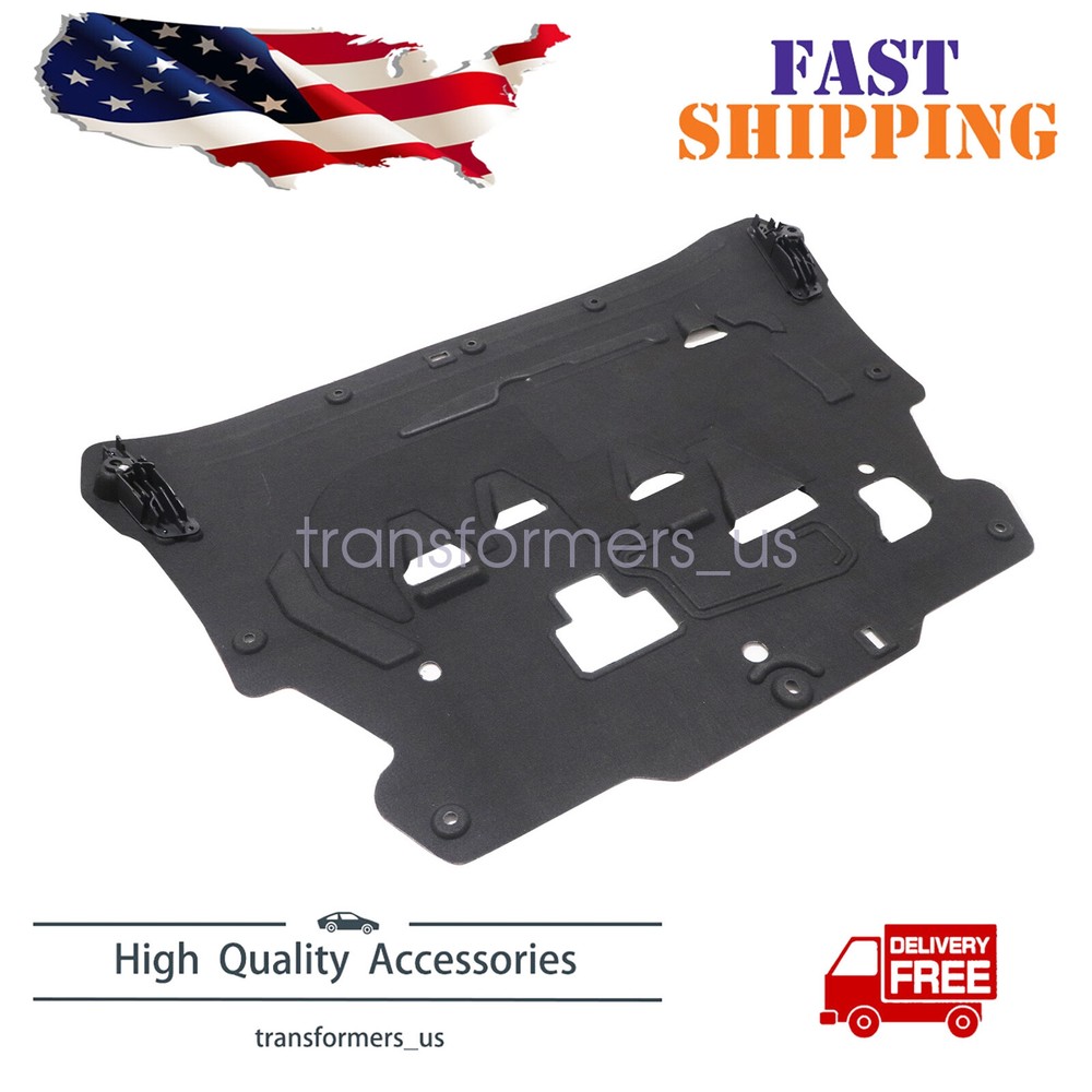 Fits Volvo S90 S60 XC90 XC60 V90 16-23 Engine Splash Shields Front Black Painted